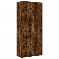 Produktbild för Högskåp rökfärgad ek 80x42,5x249 cm konstruerat trä