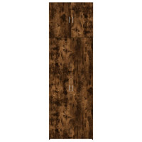 Produktbild för Högskåp rökfärgad ek 80x42,5x249 cm konstruerat trä