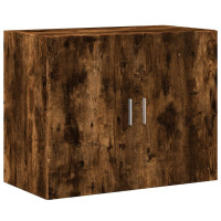 Produktbild för Högskåp rökfärgad ek 80x42,5x249 cm konstruerat trä