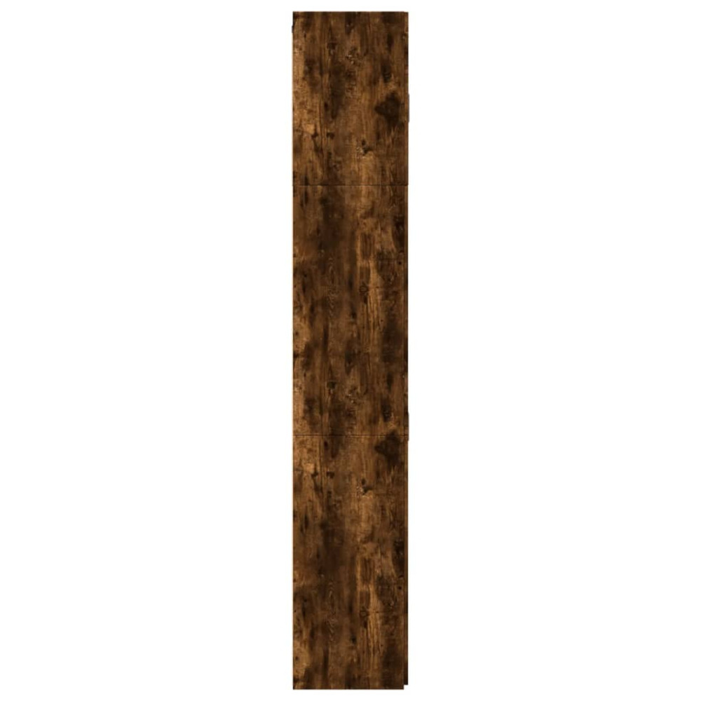 Produktbild för Högskåp rökfärgad ek 80x42,5x249 cm konstruerat trä