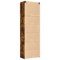 Produktbild för Högskåp rökfärgad ek 80x42,5x249 cm konstruerat trä