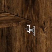 Produktbild för Högskåp rökfärgad ek 80x42,5x249 cm konstruerat trä