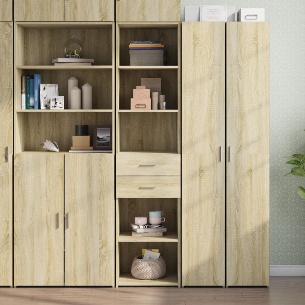 Produktbild för Högskåp sonoma-ek 45x42,5x185 cm konstruerat trä