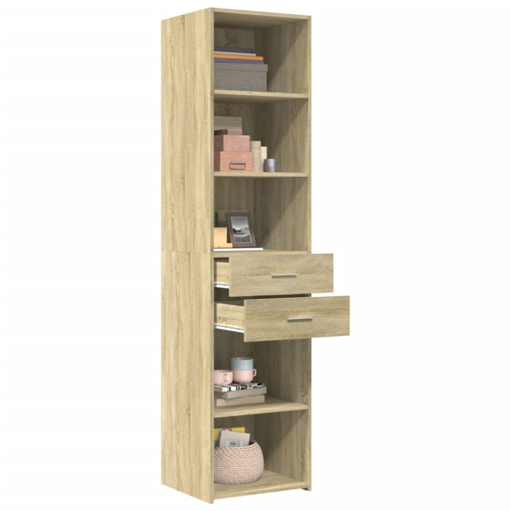 Produktbild för Högskåp sonoma-ek 45x42,5x185 cm konstruerat trä