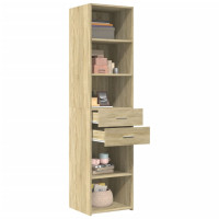 Produktbild för Högskåp sonoma-ek 45x42,5x185 cm konstruerat trä