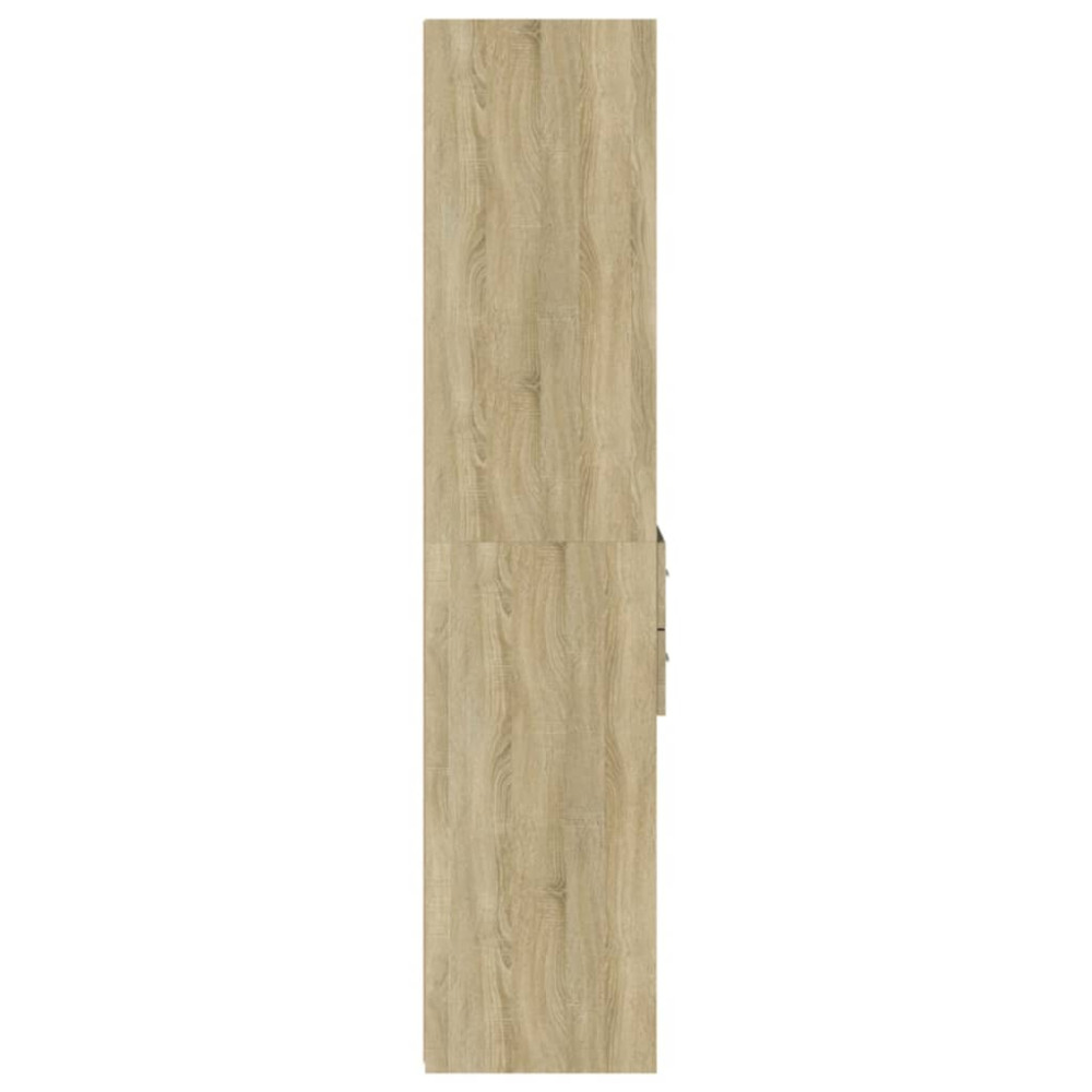 Produktbild för Högskåp sonoma-ek 45x42,5x185 cm konstruerat trä