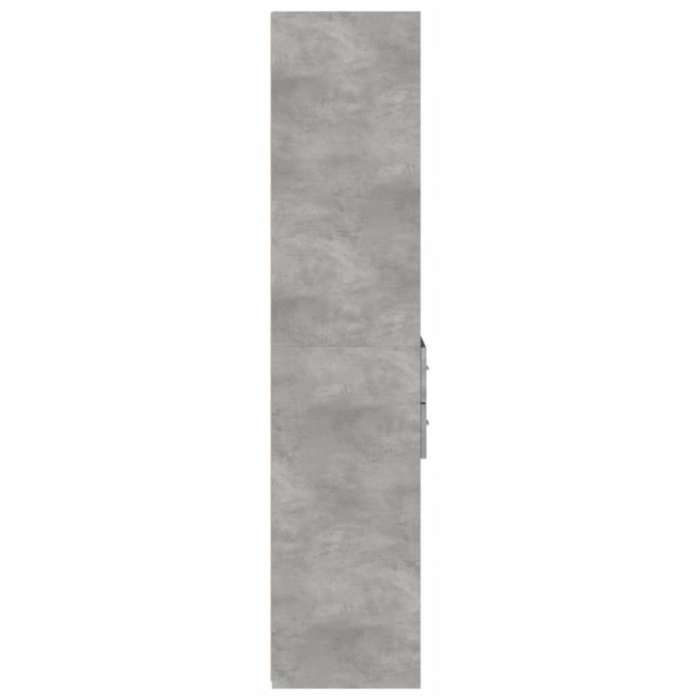 Produktbild för Högskåp betonggrå 40x42,5x185 cm konstruerat trä