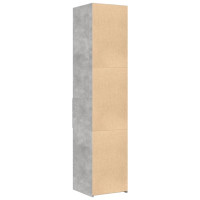 Produktbild för Högskåp betonggrå 40x42,5x185 cm konstruerat trä