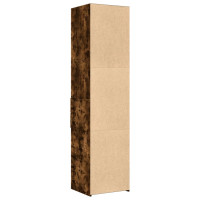 Produktbild för Högskåp rökfärgad ek 45x42,5x185 cm konstruerat trä