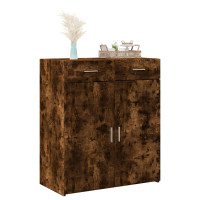 Produktbild för Skänk rökfärgad ek 80x42,5x93 cm konstruerat trä