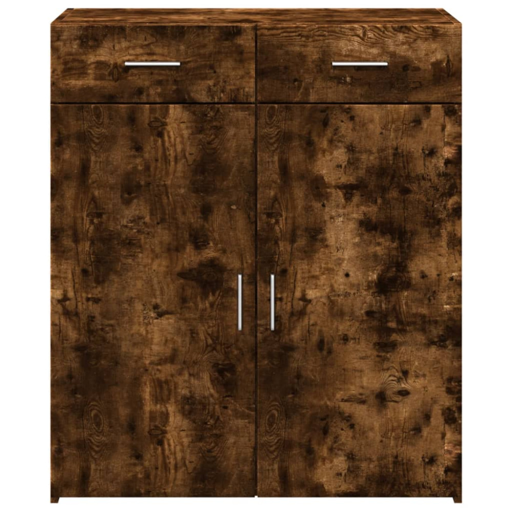 Produktbild för Skänk rökfärgad ek 80x42,5x93 cm konstruerat trä