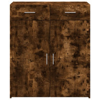 Produktbild för Skänk rökfärgad ek 80x42,5x93 cm konstruerat trä