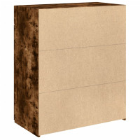 Produktbild för Skänk rökfärgad ek 80x42,5x93 cm konstruerat trä