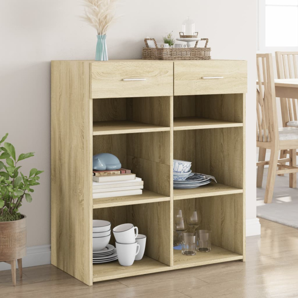 Produktbild för Skänk sonoma-ek 80x42,5x93 cm konstruerat trä