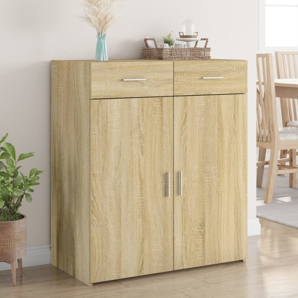 Produktbild för Skänk sonoma-ek 80x42,5x93 cm konstruerat trä