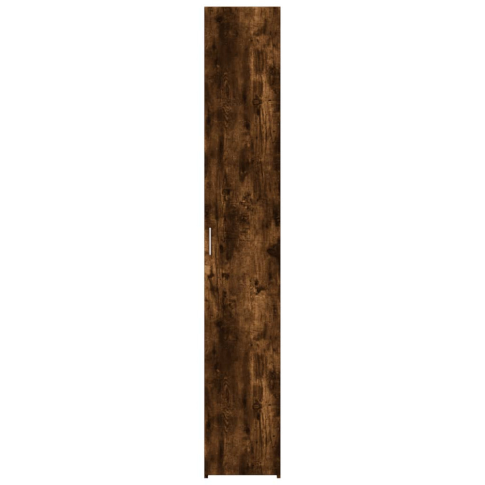 Produktbild för Högskåp rökfärgad ek 30x42,5x185 cm konstruerat trä