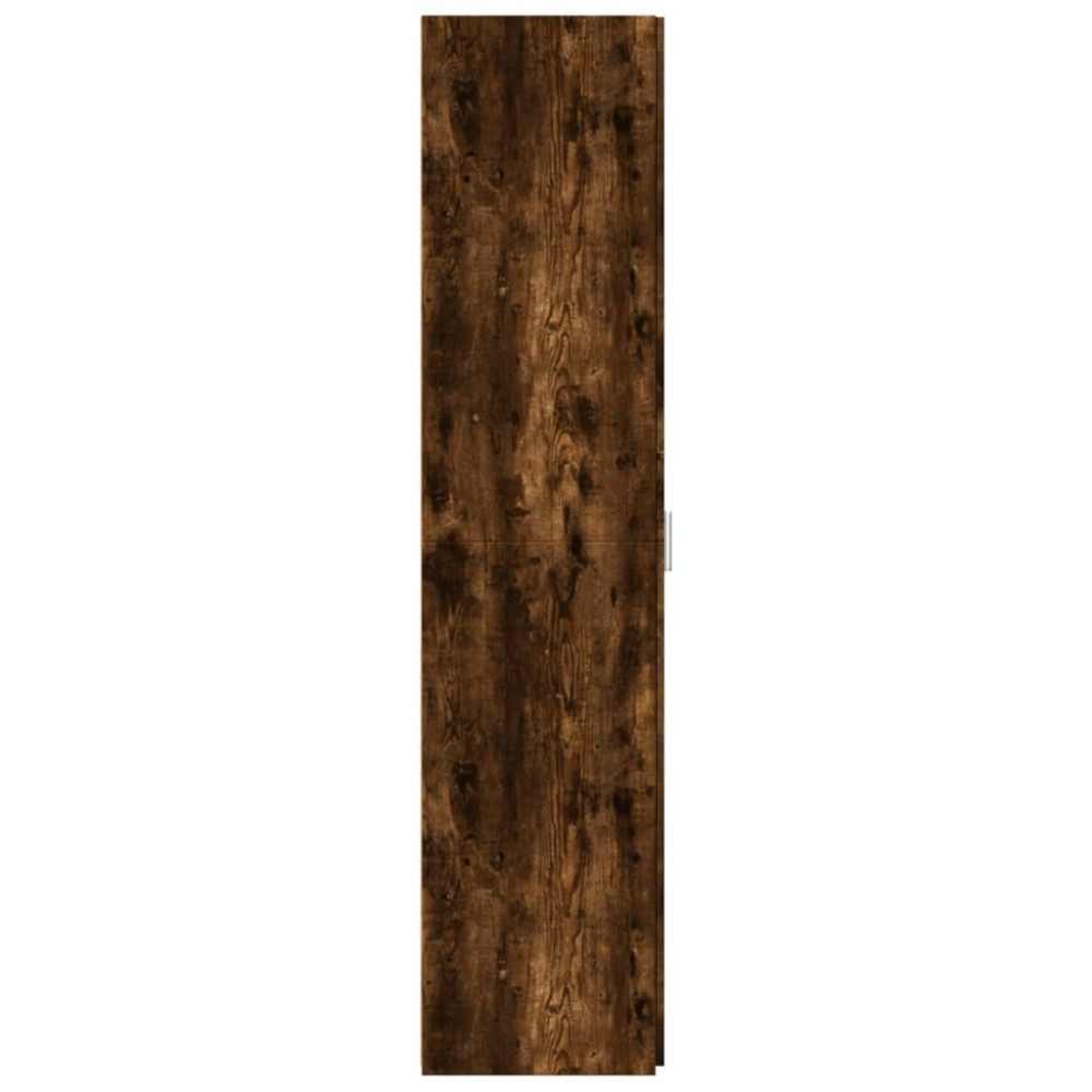 Produktbild för Högskåp rökfärgad ek 30x42,5x185 cm konstruerat trä