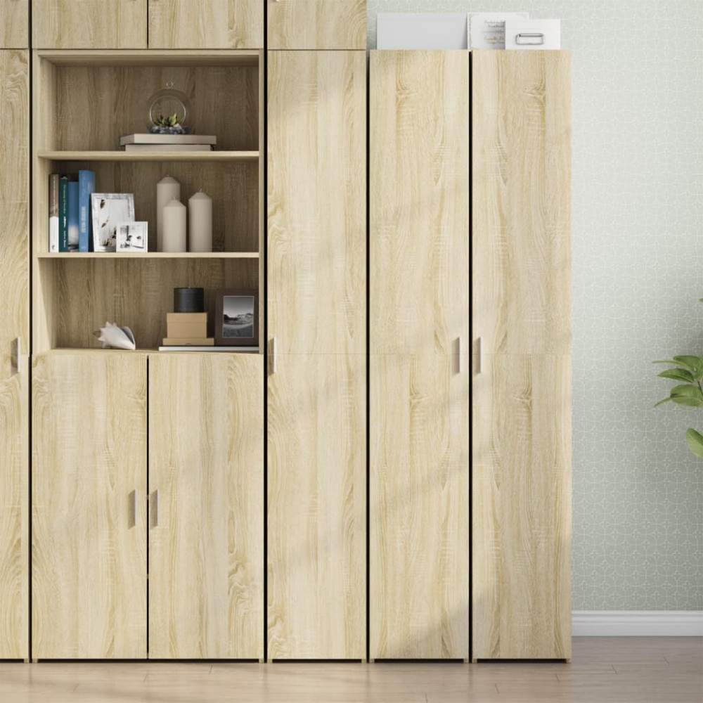 Produktbild för Högskåp sonoma-ek 30x42,5x185 cm konstruerat trä