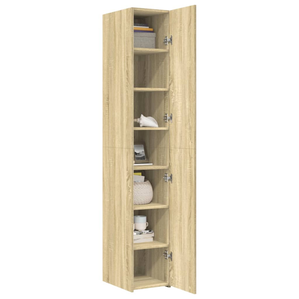 Produktbild för Högskåp sonoma-ek 30x42,5x185 cm konstruerat trä