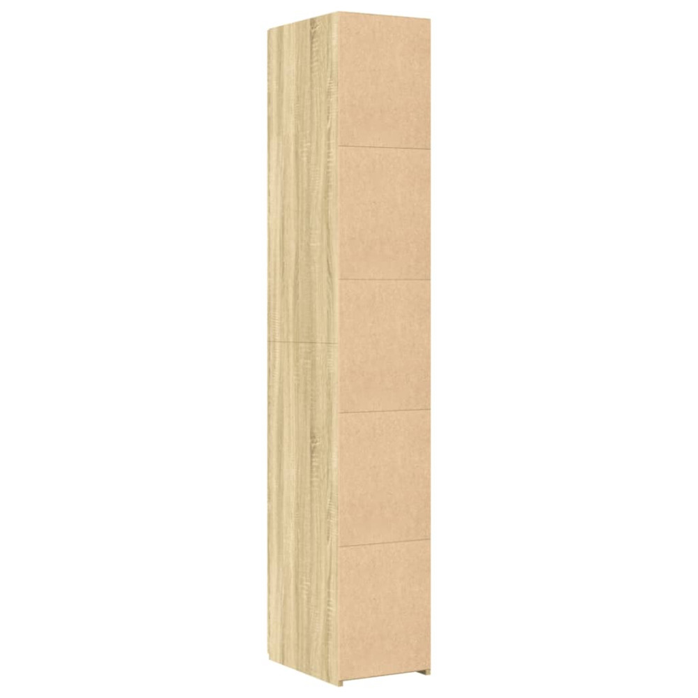 Produktbild för Högskåp sonoma-ek 30x42,5x185 cm konstruerat trä