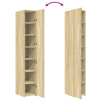 Produktbild för Högskåp sonoma-ek 30x42,5x185 cm konstruerat trä