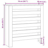 Produktbild för Elementskydd åldrat trä 78x20x82 cm konstruerat trä