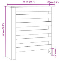 Produktbild för Elementskydd vit 78x20x82 cm konstruerat trä