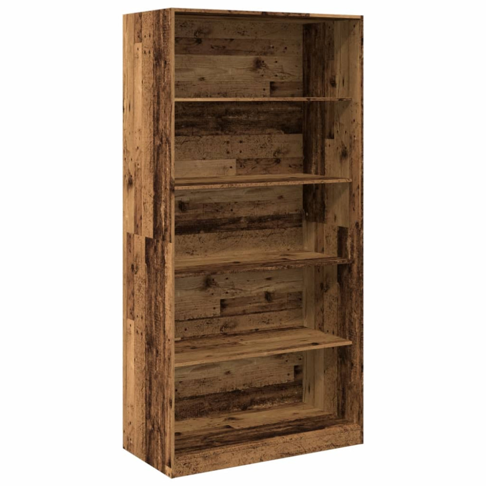 Produktbild för Garderob gammalt trä 100x50x200 cm konstruerat trä