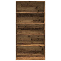 Produktbild för Garderob gammalt trä 100x50x200 cm konstruerat trä
