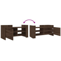 Produktbild för Tv-bänk brun ek 80x35x40 cm konstruerat trä