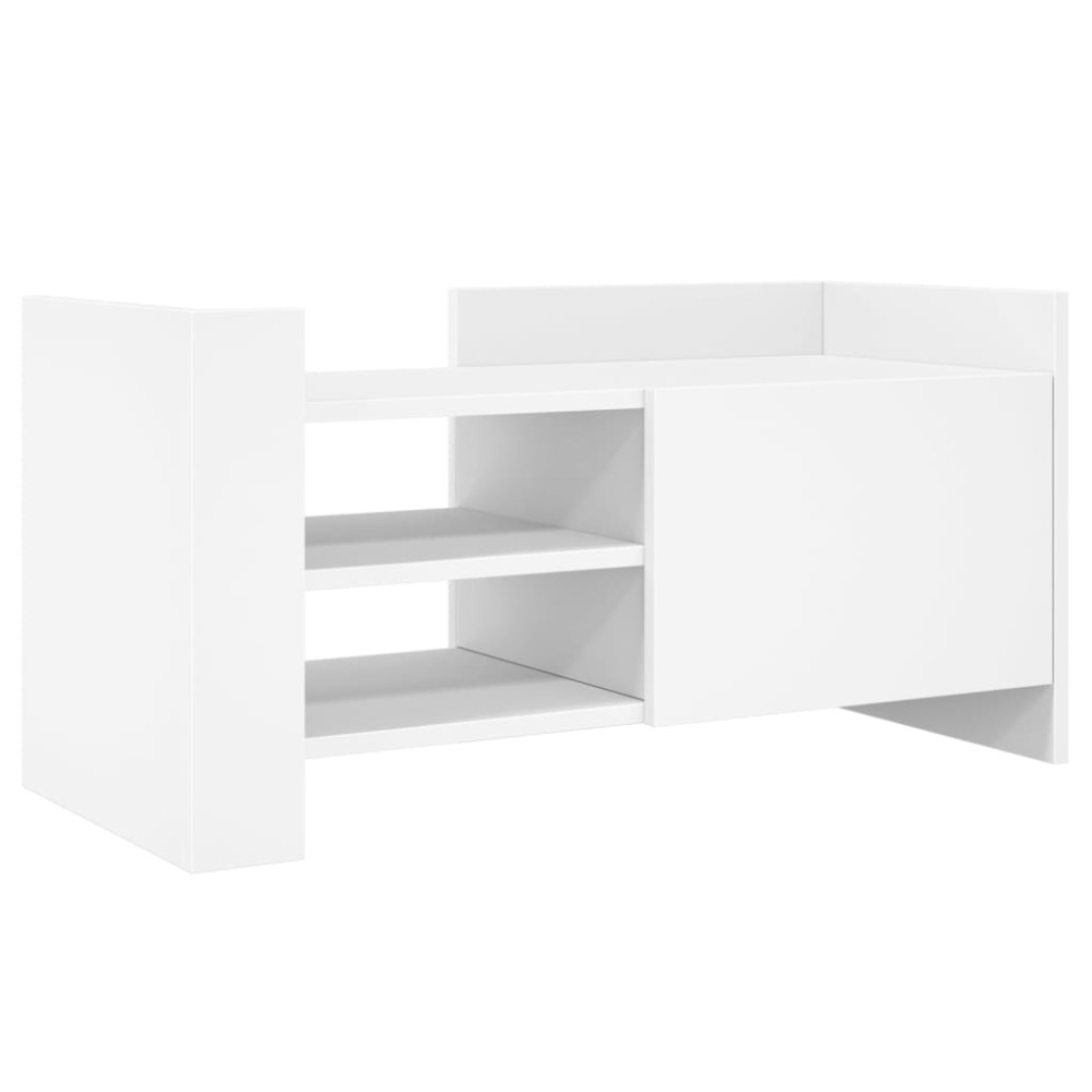 Produktbild för Tv-bänk vit 80x35x40 cm konstruerat trä