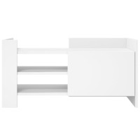 Produktbild för Tv-bänk vit 80x35x40 cm konstruerat trä