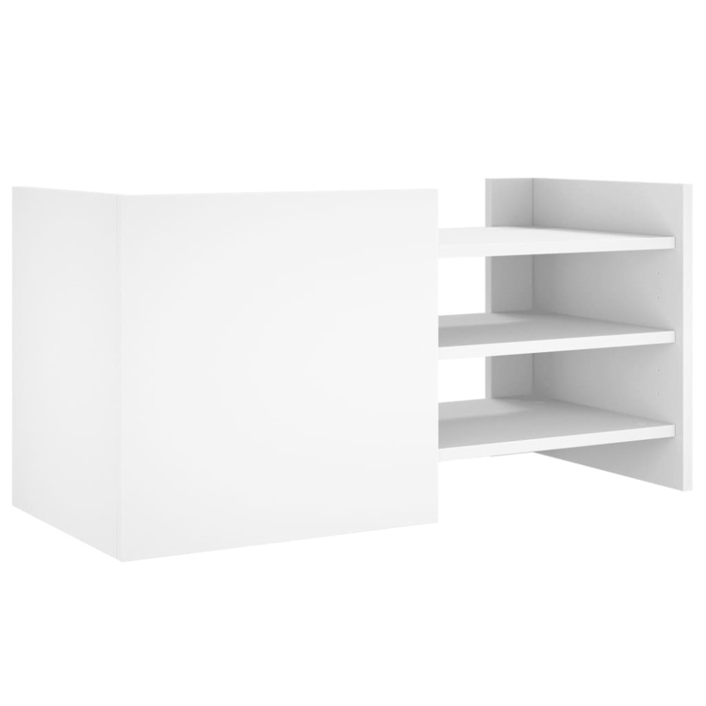 Produktbild för Tv-bänk vit 80x35x40 cm konstruerat trä