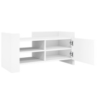 Produktbild för Tv-bänk vit 80x35x40 cm konstruerat trä