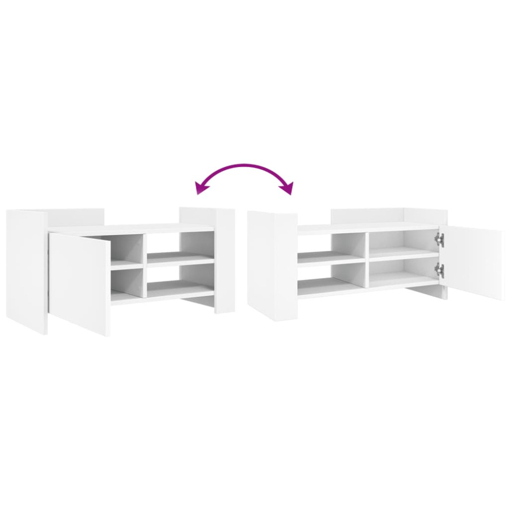 Produktbild för Tv-bänk vit 80x35x40 cm konstruerat trä