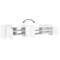 Produktbild för Tv-bänk vit 80x35x40 cm konstruerat trä