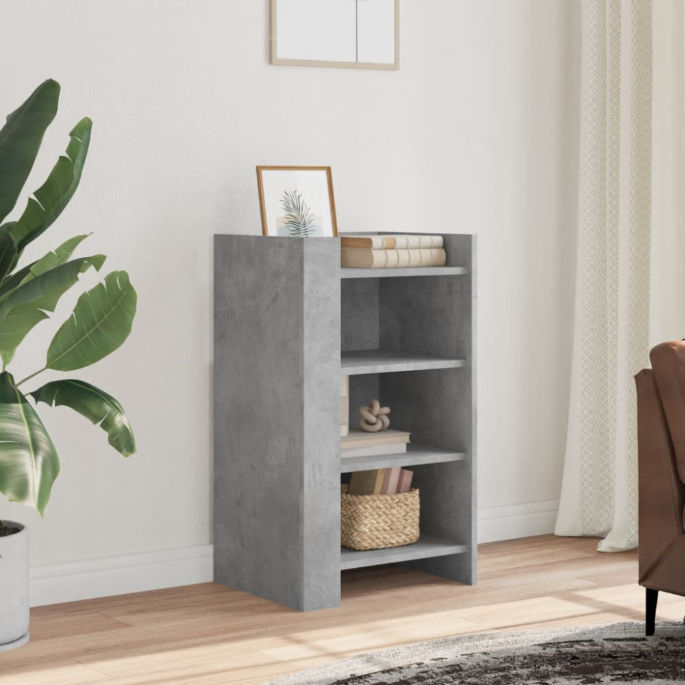 Produktbild för Skänk betonggrå 45x35x75 cm konstruerat trä