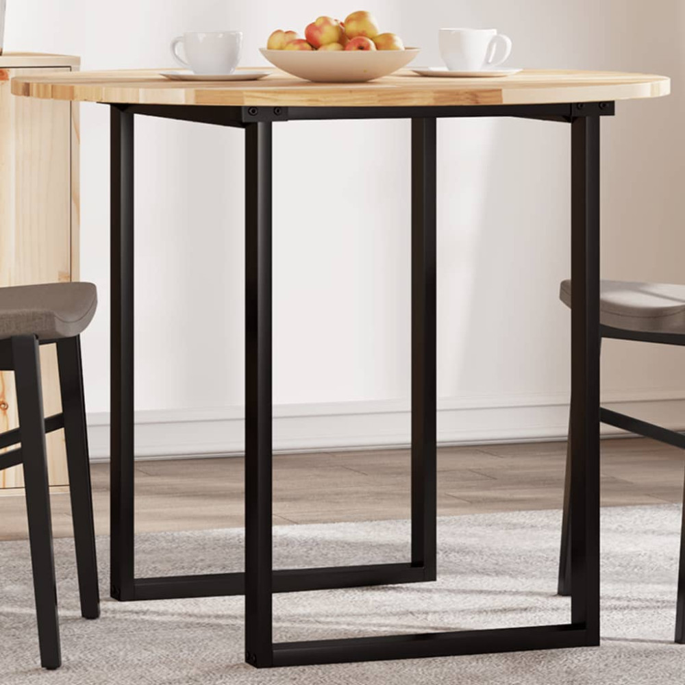 Produktbild för Bordsskiva rund Ø90x2 cm massivt akaciaträ