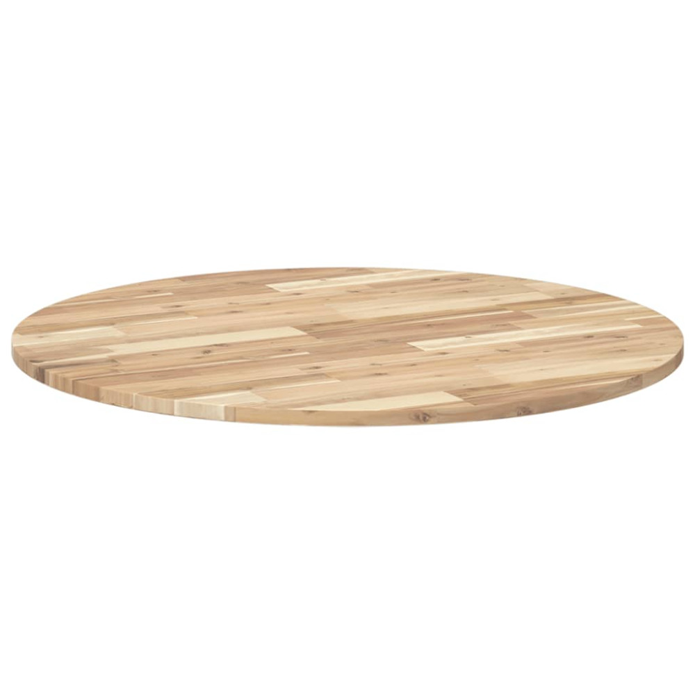 Produktbild för Bordsskiva rund Ø90x2 cm massivt akaciaträ