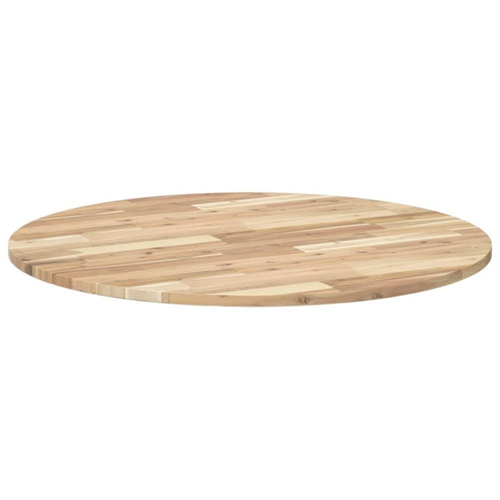 Produktbild för Bordsskiva rund Ø90x2 cm massivt akaciaträ