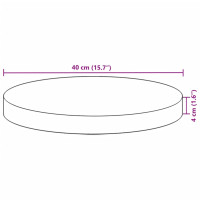 Produktbild för Bordsskiva rund Ø40x4 cm massivt akaciaträ