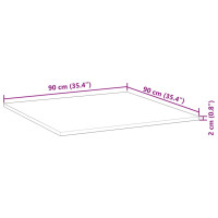 Produktbild för Bordsskiva fyrkantig 90x90x2 cm massivt akaciaträ