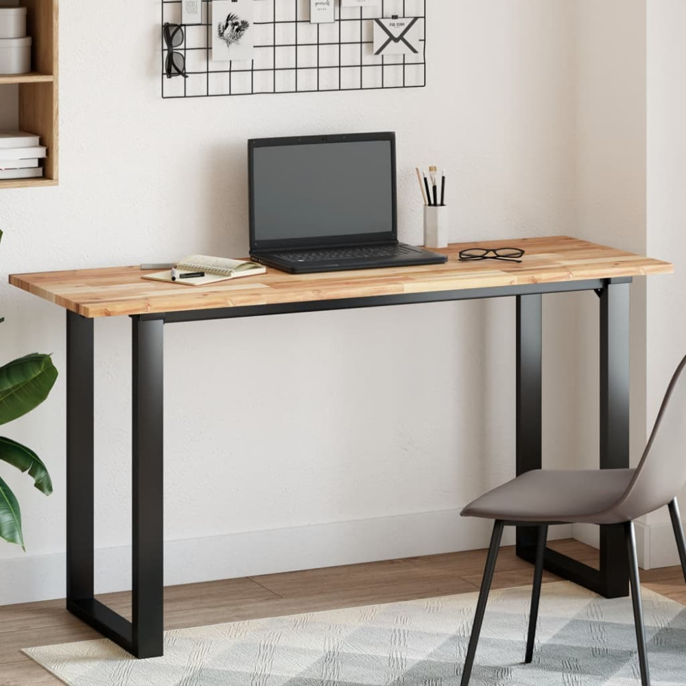 Produktbild för Bordsskiva rektangulär 140x50x2 cm massivt akaciaträ