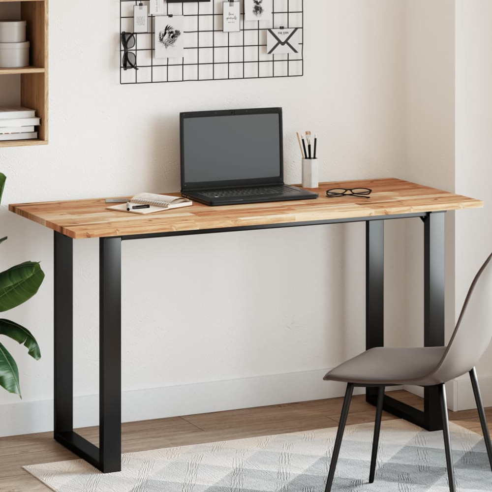 Produktbild för Bordsskiva rektangulär 140x60x2 cm massivt akaciaträ
