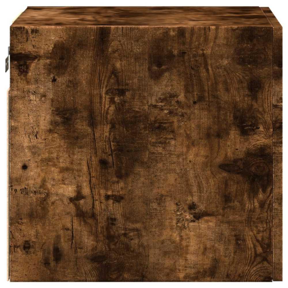 Produktbild för Väggskåp rökfärgad ek 40x42,5x40 cm konstruerat trä