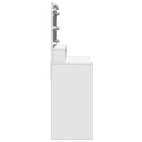 Produktbild för Sminkbord med LED vit 80x41x134,5 cm