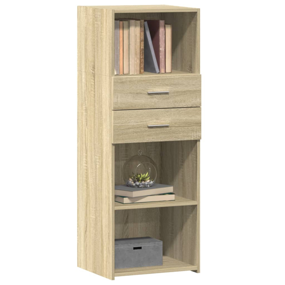 Produktbild för Högskåp sonoma-ek 45x42,5x124 cm konstruerat trä