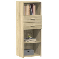 Produktbild för Högskåp sonoma-ek 45x42,5x124 cm konstruerat trä