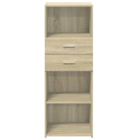 Produktbild för Högskåp sonoma-ek 45x42,5x124 cm konstruerat trä