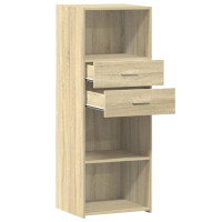 Produktbild för Högskåp sonoma-ek 45x42,5x124 cm konstruerat trä